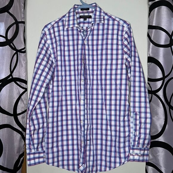 Blue and Purple Banana Republic Men’s Button Down - Picture 1 of 11